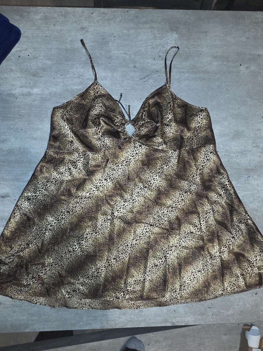 Secret Treasures Brown Leopard Print Spaghetti Strap Camisole